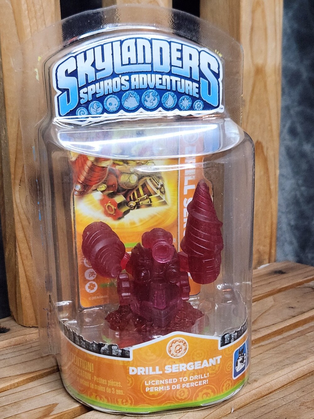 Skylanders CLEAR RED Drill Sergeant Walmart Exclusive New *BOX DAMAGE